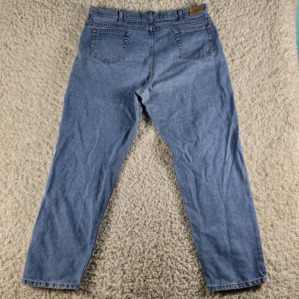 LL Bean‎ Double L Jeans Mens 42x32 Blue Excellent Straight Leg Denim Pants